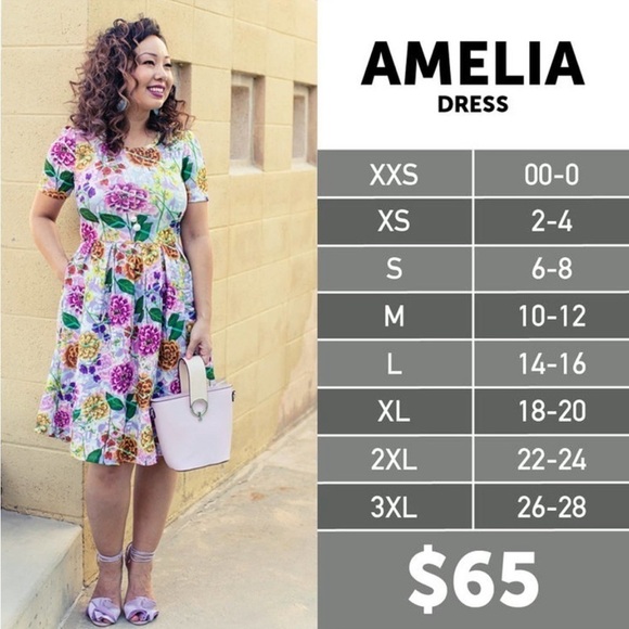 LuLaRoe Amelia Short Sleeve Dress with pockets women’s size large - Picture 13 of 13